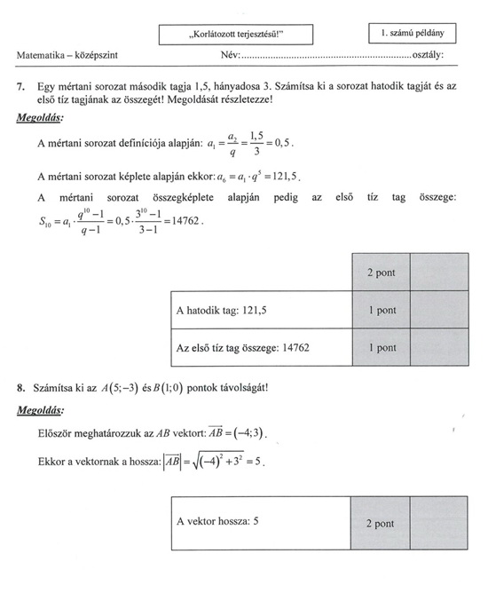 Matematika érettségi 2022 feladatok, megoldások Érettségi 2024